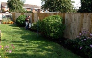 feather-board fencing
