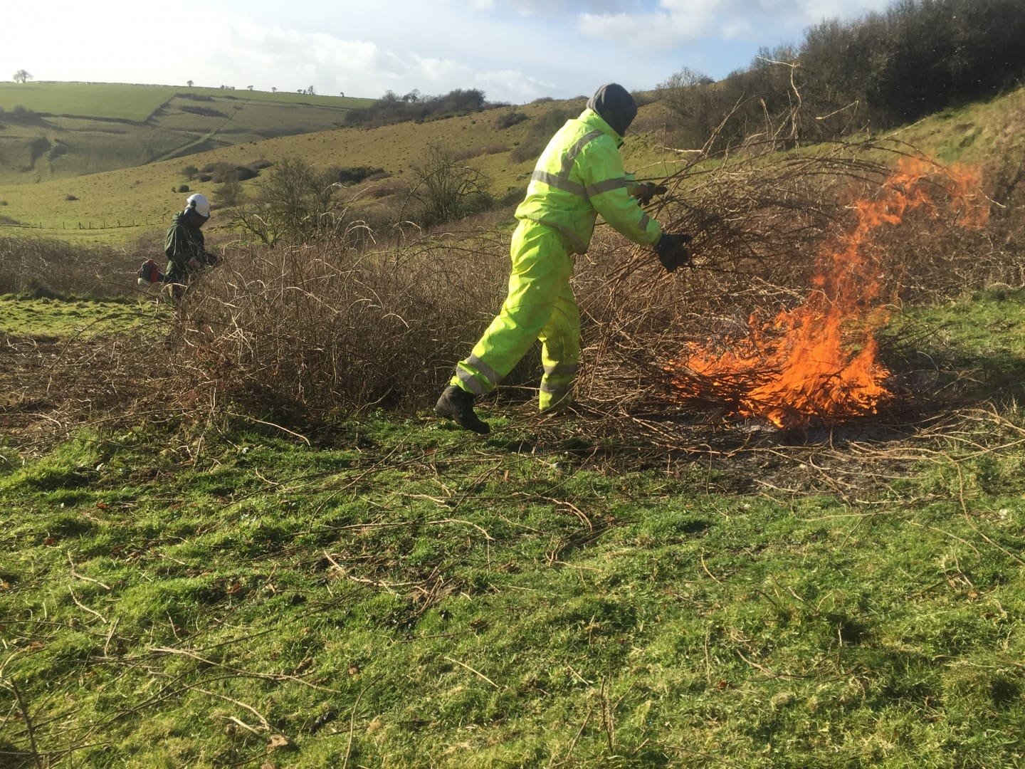 Fire sites are kept to an absolute minimum to prevent unnecessary soil enrichment